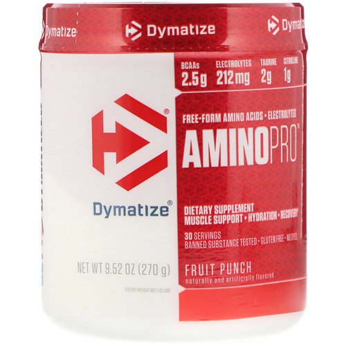 Dymatize Nutrition, AminoPro, Fruit Punch, 9.52 oz (270 g) فوائد
