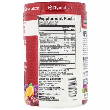 Dymatize Nutrition, Athlete's BCAA, Fruit Punch, 10.58 oz (300 g):BCAA,الأحماض الأمينية