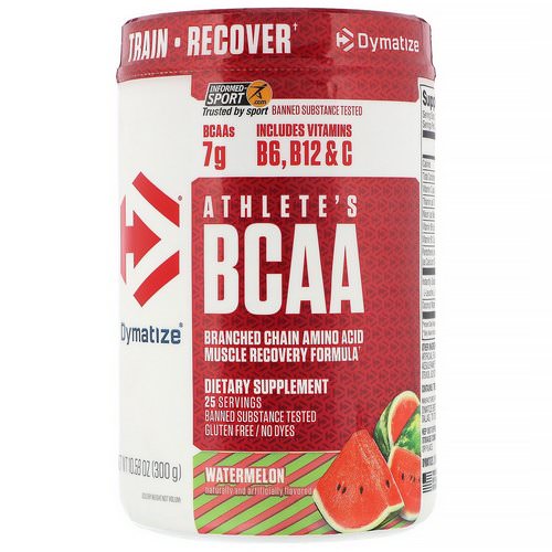 Dymatize Nutrition, Athlete's BCAA, Watermelon, 10.58 oz (300 g) فوائد