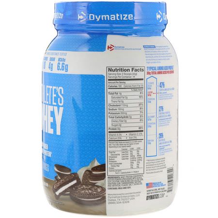 Dymatize Nutrition, Athlete’s Whey, Cookies & Cream, 1.75 lb (792 g):بر,تين مصل اللبن, التغذية الرياضية