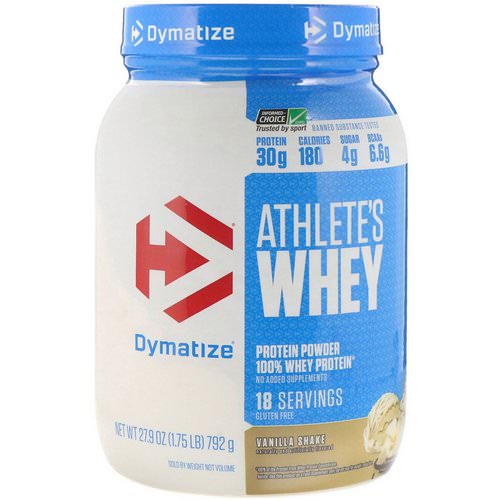 Dymatize Nutrition, Athlete’s Whey, Vanilla Shake, 1.75 lb (792 g) فوائد
