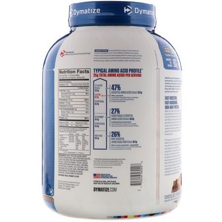 Dymatize Nutrition, Elite 100% Whey Protein Powder, Chocolate Peanut Butter, 5 lb (2.3 kg):بر,تين مصل اللبن, التغذية الرياضية