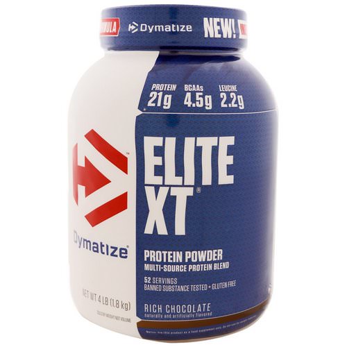 Dymatize Nutrition, Elite XT, Protein Powder, Rich Chocolate, 4 lb (1.8 kg) فوائد
