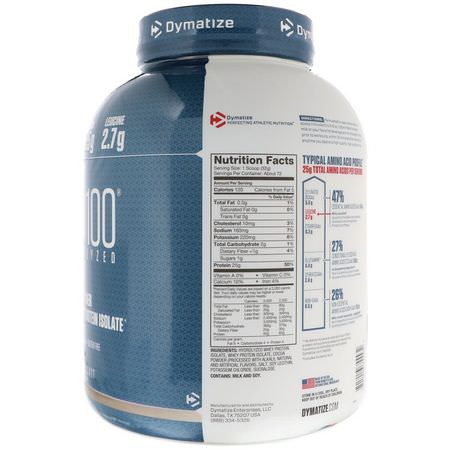 Dymatize Nutrition, ISO 100 Hydrolyzed 100% Whey Protein Isolate, Chocolate Coconut, 5 lb (2.3 kg):بر,تين مصل اللبن, التغذية الرياضية