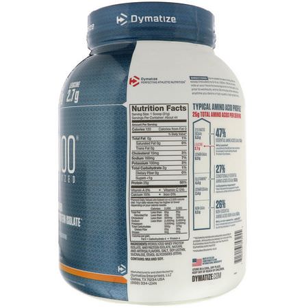 Dymatize Nutrition, ISO 100 Hydrolyzed, 100% Whey Protein Isolate, Cinnamon Bun, 3 lbs (1.4 kg):بر,تين مصل اللبن, التغذية الرياضية