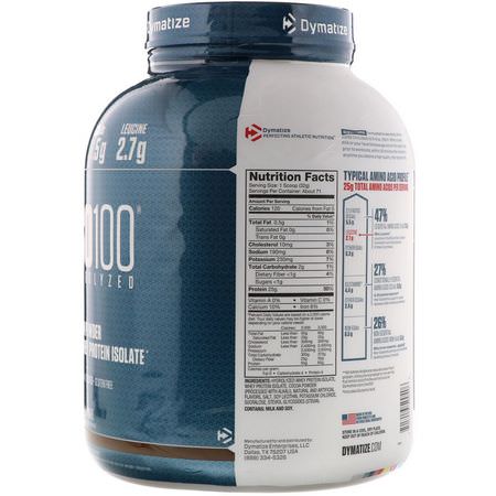 Dymatize Nutrition, ISO-100 Hydrolyzed, 100% Whey Protein Isolate, Fudge Brownie, 5 lbs (2.3 kg):بر,تين مصل اللبن, التغذية الرياضية