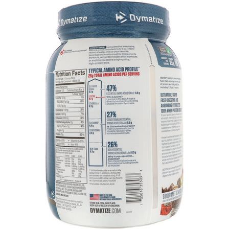 Dymatize Nutrition, ISO 100 Hydrolyzed, 100% Whey Protein Isolate, Gourmet Chocolate, 1.6 lbs (725 g):بر,تين مصل اللبن, التغذية الرياضية