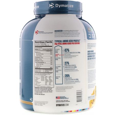 Dymatize Nutrition, ISO 100 Hydrolyzed, 100% Whey Protein Isolate, Smooth Banana, 5 lbs (2.3 kg):بر,تين مصل اللبن, التغذية الرياضية