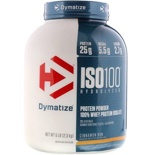 Dymatize Nutrition, ISO100 Hydrolyzed, 100% Whey Protein Isolate, Cinnamon Bun, 5 lbs (2.3 kg) فوائد