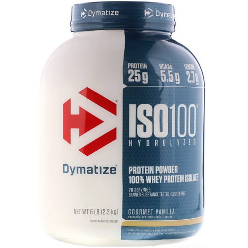 Dymatize Nutrition, ISO100 Hydrolyzed, 100% Whey Protein Isolate, Gourmet Vanilla, 5 lbs (2.3 kg) فوائد
