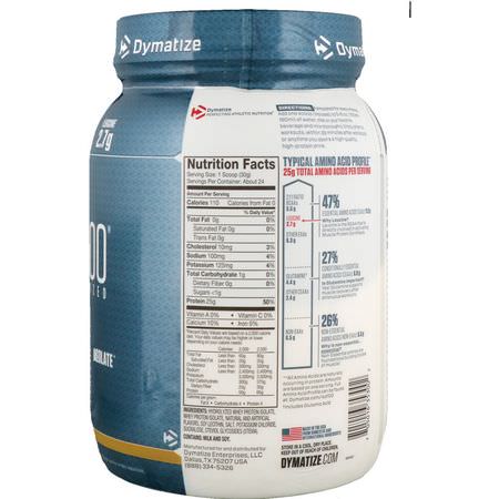 Dymatize Nutrition, ISO100 Hydrolyzed, 100% Whey Protein Isolate, Smooth Banana, 1.6 lbs (725 g):بر,تين مصل اللبن, التغذية الرياضية