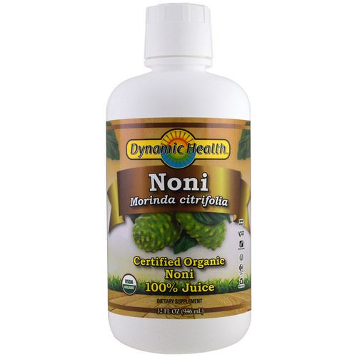 Dynamic Health Laboratories, Organic Certified Noni, 100% Juice, 32 fl oz (946 ml) فوائد