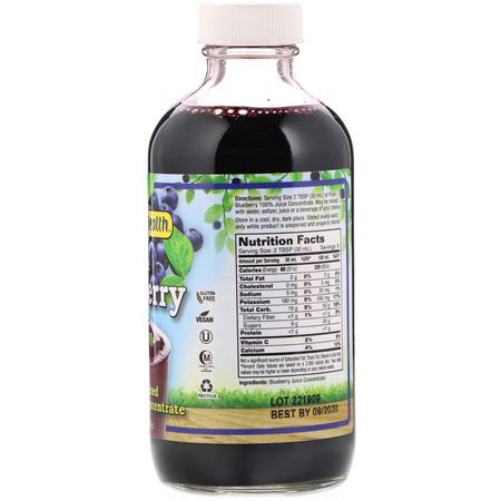 Dynamic Health Laboratories, Pure Blueberry, 100% Juice Concentrate, Unsweetened, 8 fl oz (237 ml):س,برف,د, عصير بل,بيري
