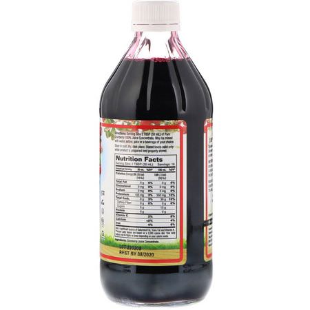 Dynamic Health Laboratories, Pure Cranberry, 100% Juice Concentrate, Unsweetened, 16 fl oz (473 ml):عصائر الفاكهة, المشر,بات