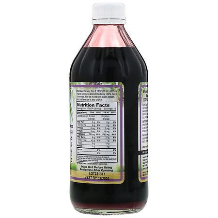 Dynamic Health Laboratories, Pure Sambucus Black Elderberry, 100% Juice Concentrate, Unsweetened, 16 fl oz (473 ml):أنفلونزا, سعال