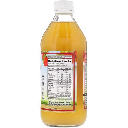 Dynamic Health Laboratories, Raw Apple Cider Vinegar with Mother & Honey, 16 fl oz (473 ml):خل التفاح -