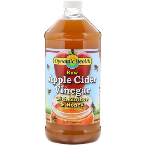 Dynamic Health Laboratories, Raw Apple Cider Vinegar with Mother & Honey, 32 fl oz (946 ml) فوائد