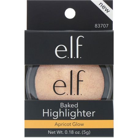 E.L.F, Baked Highlighter, Apricot Glow, 0.17 oz (5 g):Highlighter, Cheeks
