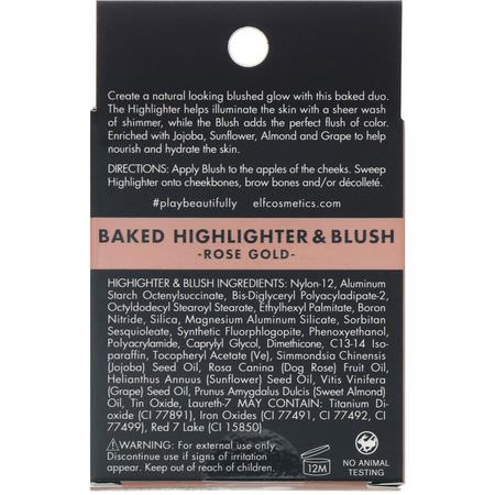 E.L.F Blush Highlighter - تمييز, أحمر الخد,د, الخد,د, المكياج