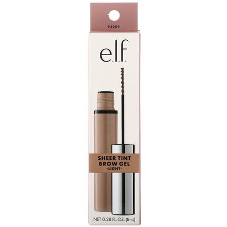 E.L.F, Beautifully Bare, Sheer Tint Brow Gel, Light, 0.28 fl oz (8 ml):Gels, Brow Pencils