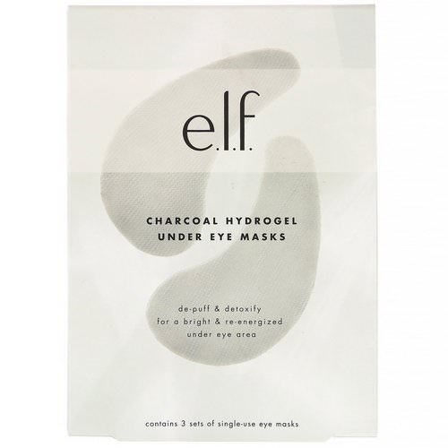E.L.F, Charcoal Hydrogel Under Eye Masks, 3 Piece Set فوائد