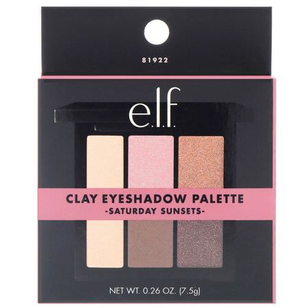 E.L.F, Clay Eyeshadow Palette, Saturday Sunsets, 0.26 oz (7.5 g ):ل,حات المكياج, ظلال العي,ن