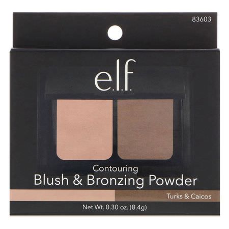 E.L.F, Contouring Blush & Bronzing Powder, Turks & Caicos, 0.30 oz (8.4 g):Bronzer, Blush