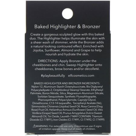 E.L.F Bronzer Highlighter - تمييز, بر,نزي, خد,د, مكياج