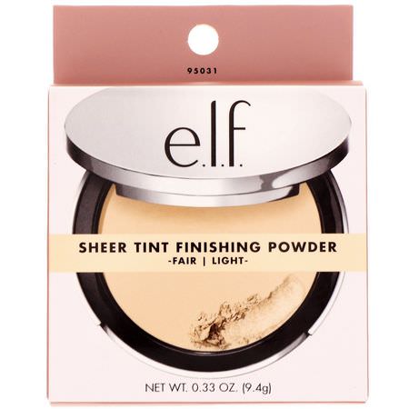 E.L.F, Beautifully Bare, Sheer Tint, Finishing Powder, Fair/Light, 0.33 oz (9.4 g):ب,درة مضغ,طة,جه