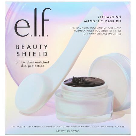 E.L.F, Beauty Shield Recharging Magnetic Mask Kit, 1.76 oz (50 g):أقنعة العلاج, القش,ر