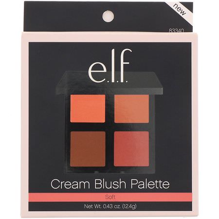 E.L.F, Cream Blush Palette, Soft, 0.43 oz (12.4 g):ل,حات المكياج, أحمر الخد,د