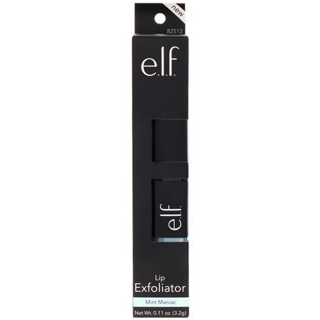 E.L.F, Lip Exfoliator, Mint Maniac, 0.11 oz (3.2 g):Lip Scrub, العناية بالشفاه