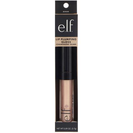 E.L.F, Lip Plumping Gloss, Champagne Glam, 0.09 oz (2.7 g):Lip Plumper, شفاه