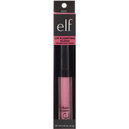 E.L.F, Lip Plumping Gloss, Sparkling Rose, 0.09 fl oz (2.7 g):Lip Plumper, شفاه