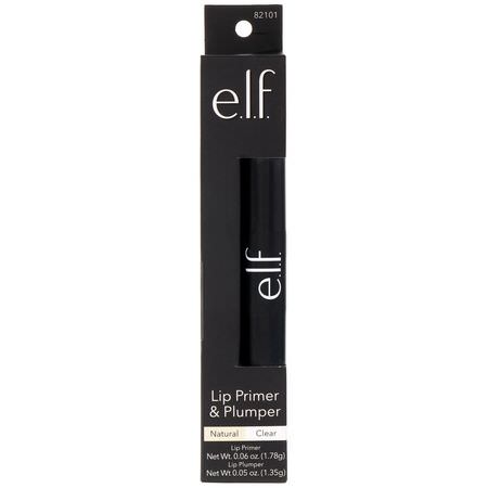 E.L.F, Lip Primer & Plumper, Clear/Natural, 0.05 oz (1.6 g)/0.06 oz (1.7 g):وجه تمهيدي, وجه