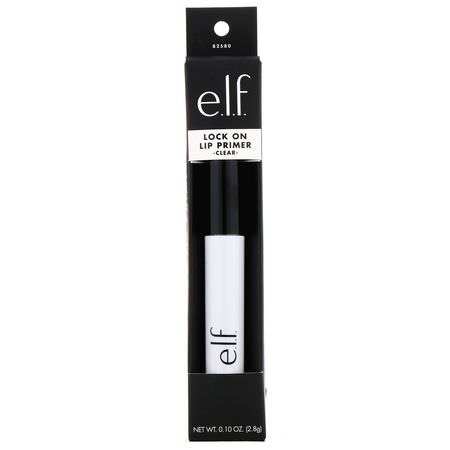 E.L.F, Lock On Lip Primer, Clear, 0.1 oz (2.8 g):الشفاه, المكياج