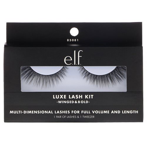 E.L.F, Luxe Lash Kit, Winged & Bold, 1 Pair of Lashes & 1 Tweezer فوائد