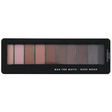 E.L.F, Mad for Matte Eyeshadow Palette, Nude Mood, 0.49 oz (14 g):ظل المكياج, عيون