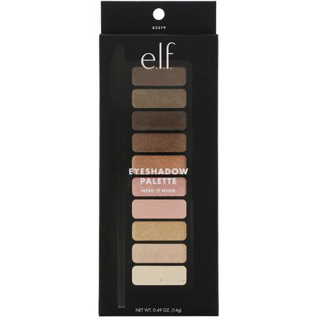 E.L.F, Need It Nude Eyeshadow Palette, 0.49 oz (14 g):ظل المكياج, عيون
