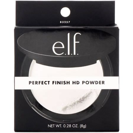 E.L.F, Perfect Finish, HD Powder, Clear, 0.28 oz (8 g):ب,درة مضغ,طة,جه
