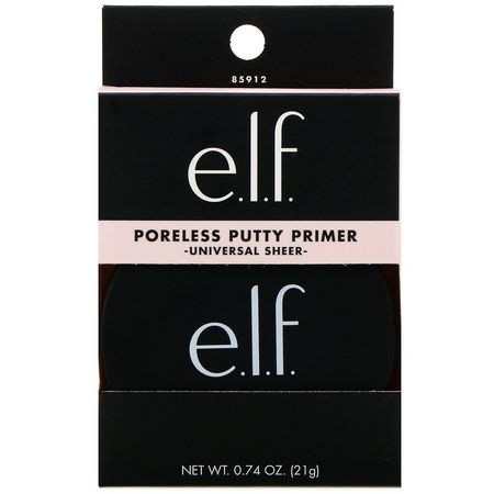 E.L.F, Poreless Putty Primer, Universal Sheer, 0.74 oz (21 g):وجه تمهيدي, وجه