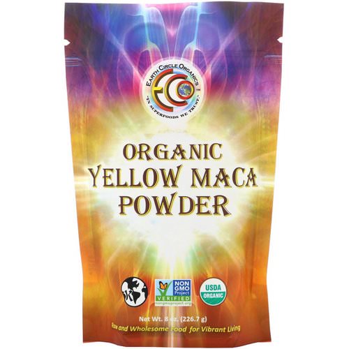 Earth Circle Organics, Organic Yellow Maca Powder, 8 oz (226.7 g) فوائد