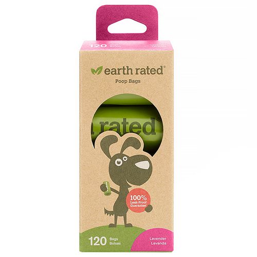Earth Rated, Dog Waste Bags, Lavender Scented, 120 Bags, 8 Refill Rolls فوائد