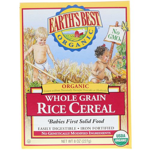 Earth's Best, Organic, Whole Grain Rice Cereal, 8 oz (227 g) فوائد