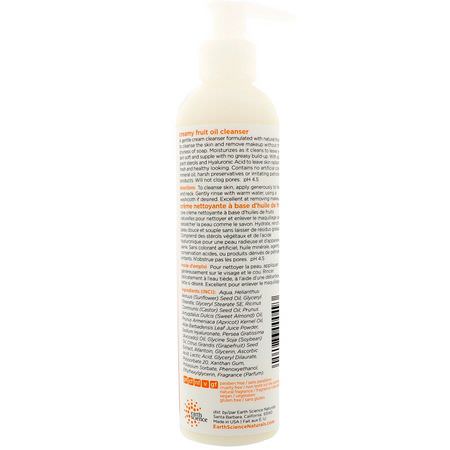 Earth Science, A-D-E Creamy Fruit Oil Cleanser, Dry/Sensitive Skin, 8 fl oz (237 ml):المنظفات, غسل ال,جه