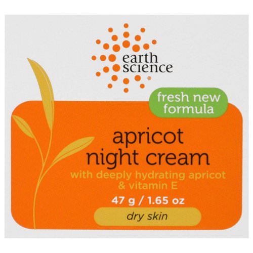 Earth Science, Apricot Night Cream, 1.65 oz (47 g) فوائد