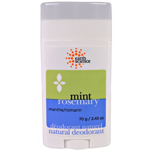 Earth Science, Natural Deodorant, Mint Rosemary, 2.45 oz (70 g) فوائد