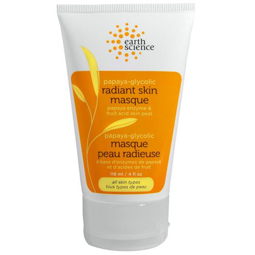 Earth Science, Radiant Skin Masque, Papaya-Glycolic, 4 fl oz (118 ml) فوائد
