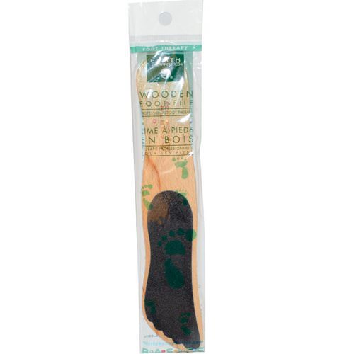Earth Therapeutics, Basics, Wooden Foot File, 1 File فوائد