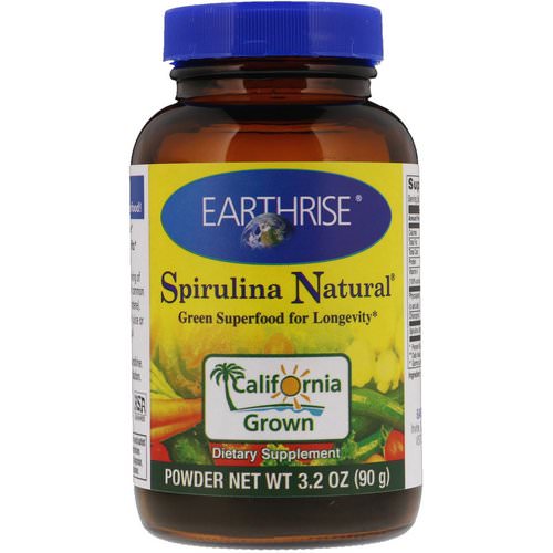 Earthrise, Spirulina Natural Powder, 3.2 oz (90 g) فوائد